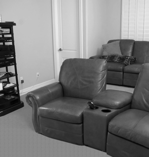 We design each media room to your personal specifications
and requirements, from smart cable planning to positioning
the speakers